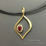 Antique-Chic Ruby Pendant