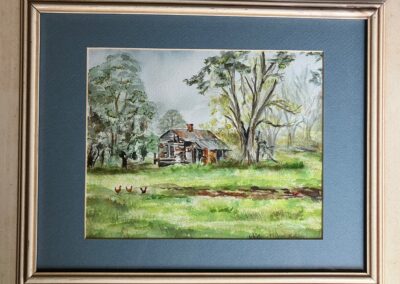 Old Barn and Chickens